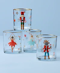Lenox Nutcracker & Ballet Double Old Fashioned Glasses, Set of 4
