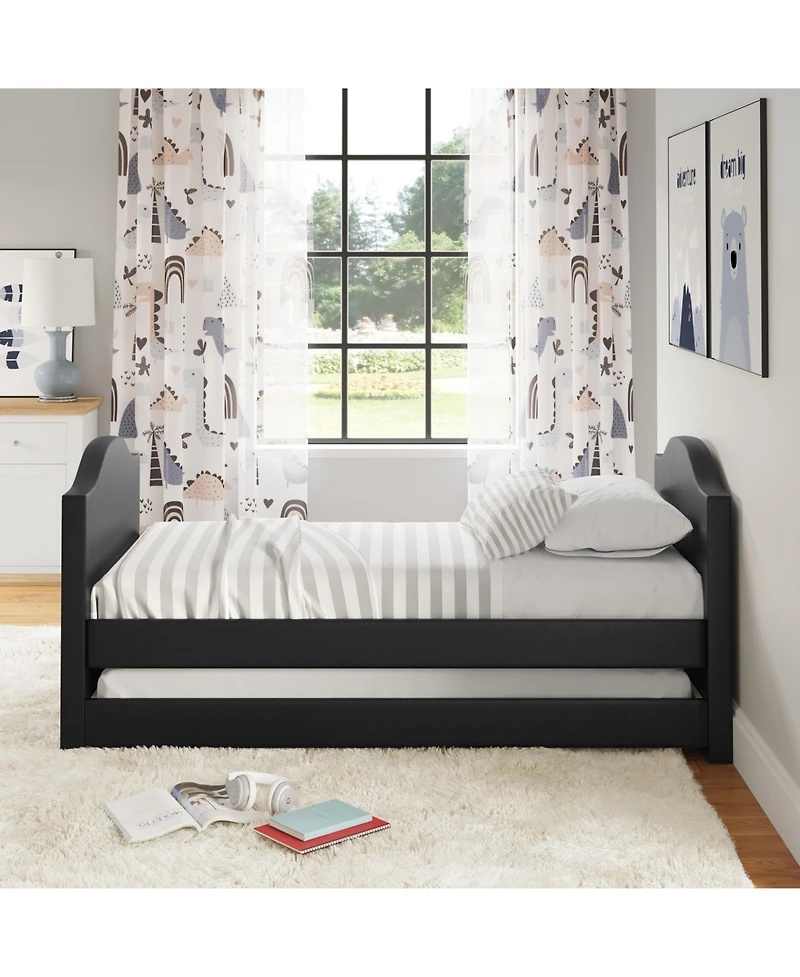 Boyd Sleep Messina Faux Leather Upholstered Daybed with Pull out trundle, Twin