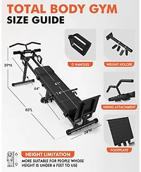 Mikolo Total Body Home Gym – Detachable Footplate, Swing & Weight Holder, Versatile Strength Trainer