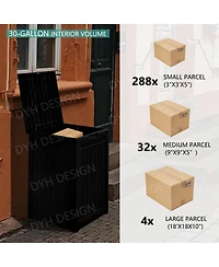 31 Gallon Resin Outdoor Patio Storage Deck Garden Box with Side Handles