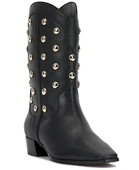 Vince Camuto Women's Prilie Studded Snip-Toe Western Boots