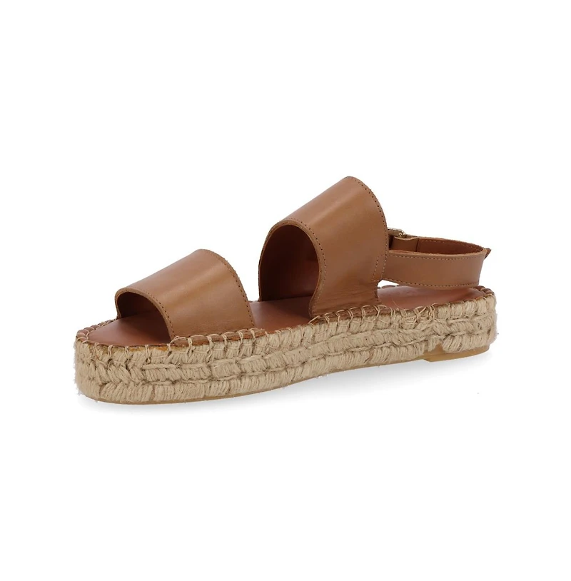Alohas Women's Double Strap Leather Espadrilles