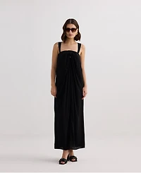 Reistor Women's Twilight Twist Strappy Maxi Dress Black