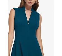 Calvin Klein Women's Sleeveless Scuba Crepe A-Line Dress