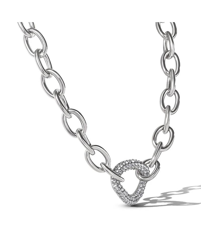 Jessica Simpson Oval Pave Link Statement Necklace