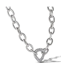 Jessica Simpson Oval Pave Link Statement Necklace