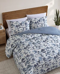 Eddie Bauer Vintage Forest Toile Reversible -Pc. Comforter Set