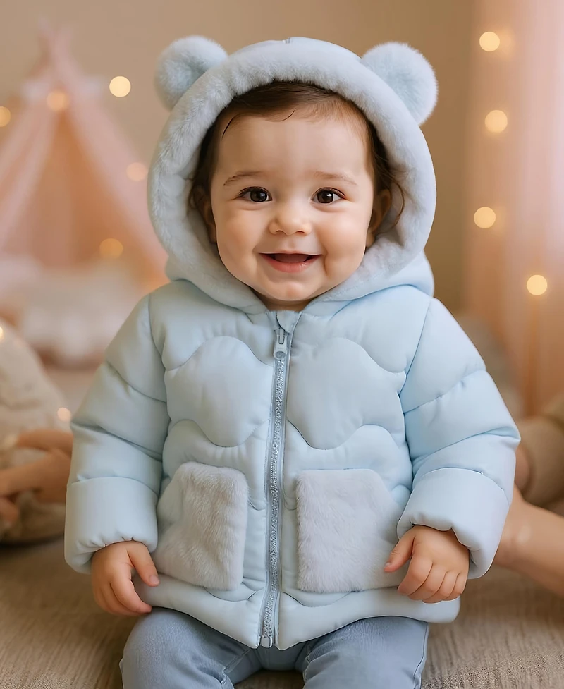 Rokka&Rolla Baby Girls Soft Lined Puffer Jacket 6-24M