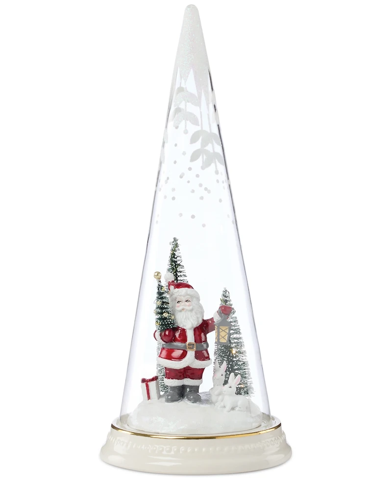 Lenox Merry & Magical Light-Up Santa with Lantern Figurine