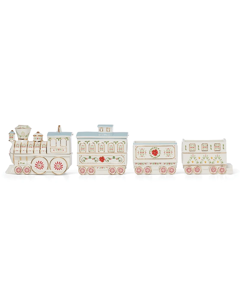 New For 2025! Lenox Village Christmas Porcelain Train Serving Set