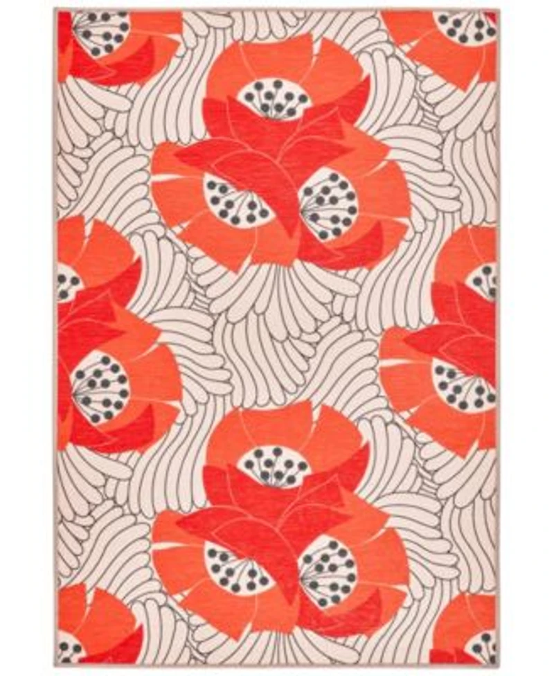 Dash Albert Rugs By Annie Selke Japanese Poppy Machine Washable Da2177 Rug Collection