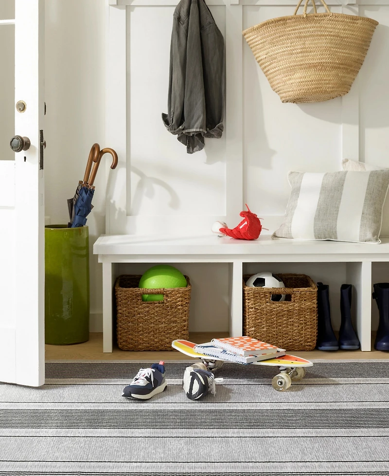 Dash and Albert Rugs by Annie Selke Gunner Stripe Machine Washable DA2038 2'6''x8' Runner Area Rug