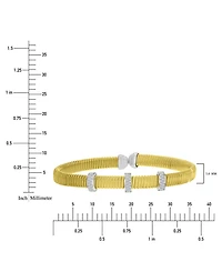 Macy's Cubic Zirconia Cuff Bracelet in 14k Gold-Plated Sterling Silver