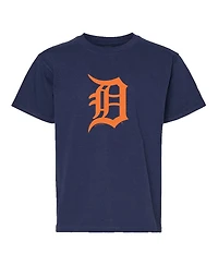 Soft As A Grape Big Boys and Girls 2-Pack Navy/Heather Gray Detroit Tigers T-Shirt Set
