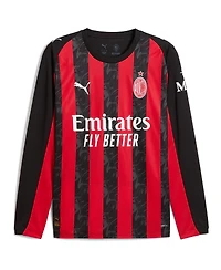 Puma Men's Christian Pulisic Red Ac Milan 2025/26 Home Replica Long Sleeve Player Jersey