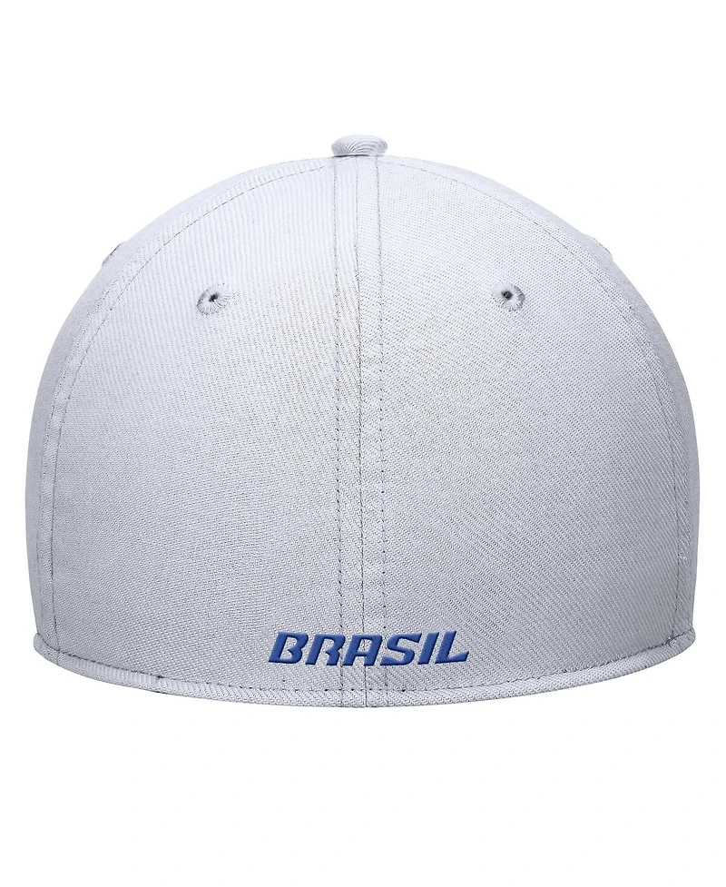 Nike Men's White Brazil National Team Rise Swoosh Performance Flex Hat