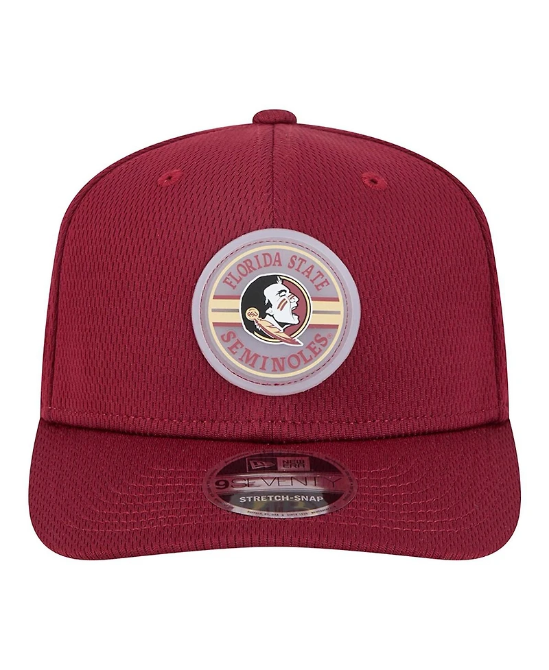New Era Men's Garnet Florida State Seminoles Patched 9SEVENTY Stretch-Snap Adjustable Hat
