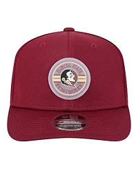 New Era Men's Garnet Florida State Seminoles Patched 9SEVENTY Stretch-Snap Adjustable Hat