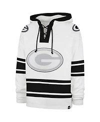 '47 Brand Men's White Green Bay Packers After Image Superior Lacer with Hood