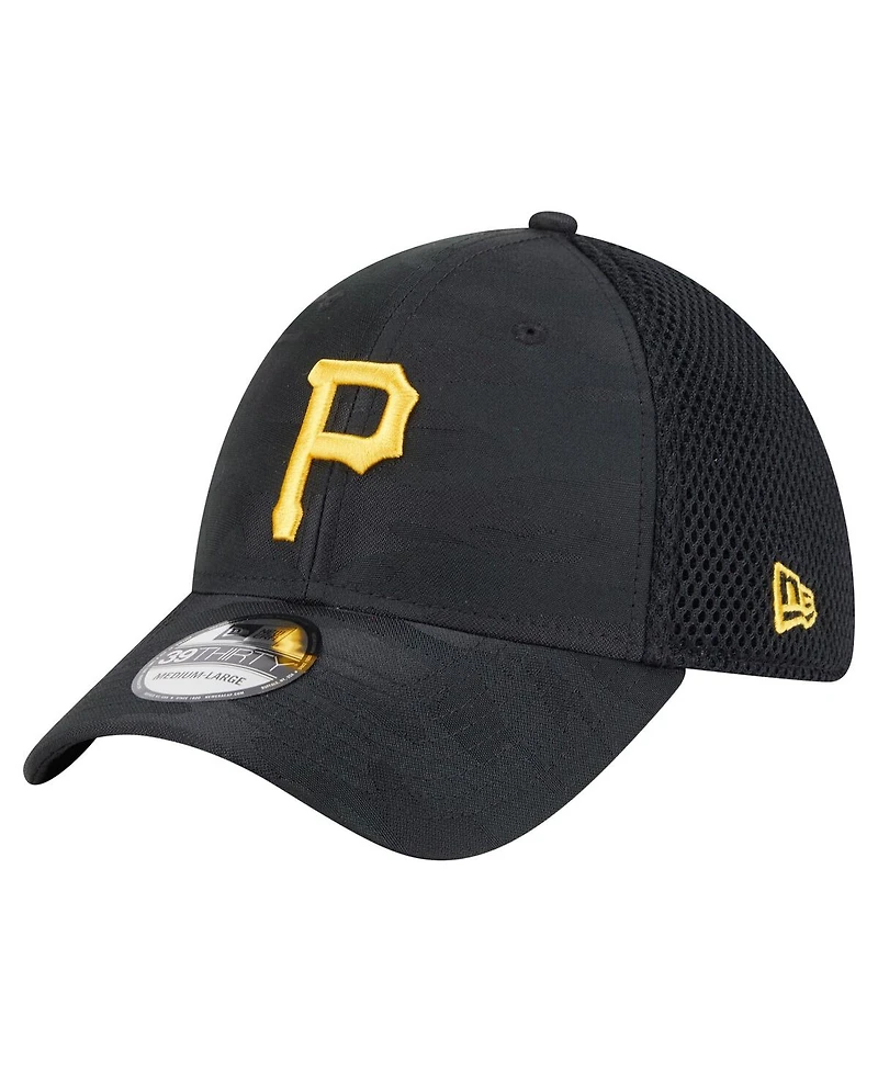 New Era Big Boys and Girls Black Pittsburgh Pirates Camo 39THIRTY Flex Hat