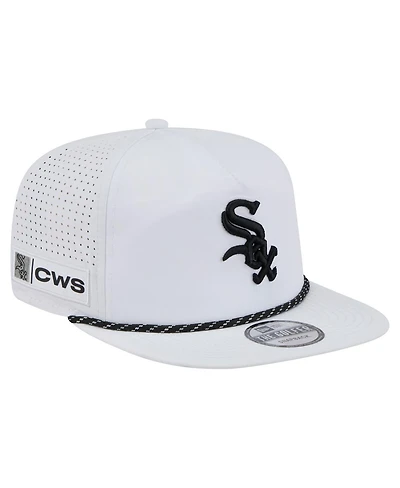 New Era Men's White Chicago White Sox Perforated Golfer Snapback Hat