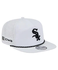 New Era Men's White Chicago White Sox Perforated Golfer Snapback Hat