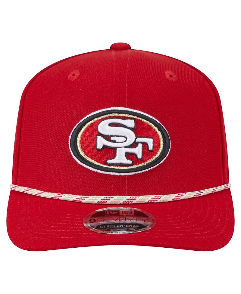 New Era Men's Scarlet San Francisco 49ers Gameday Multi Rope 9SEVENTY Stretch-Snap Hat