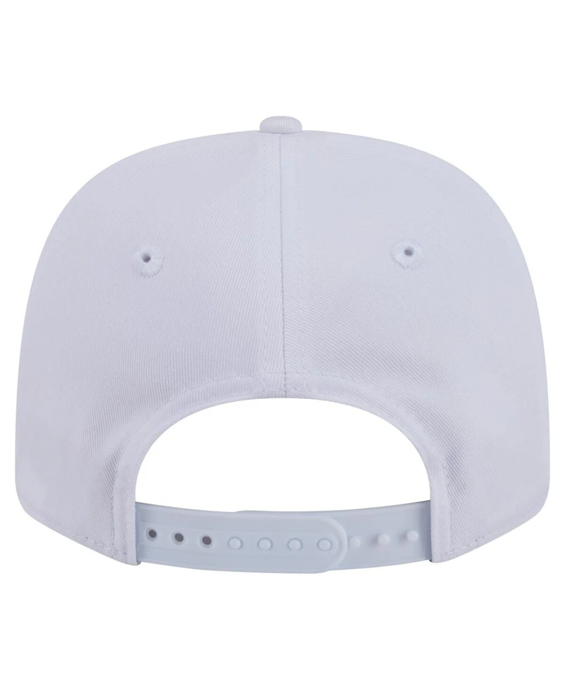 New Era Men's White Dallas Stars Team Lockup Basic 9SEVENTY Adjustable Hat