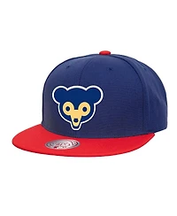 Mitchell & Ness Men's Navy Chicago Cubs Cooperstown Collection Basic Flip Snapback Hat