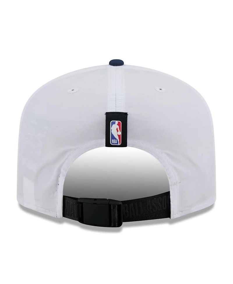 New Era Men's White/Navy New Orleans Pelicans 2025 Nba Draft On-Stage Nylon 19TWENTY Adjustable Hat
