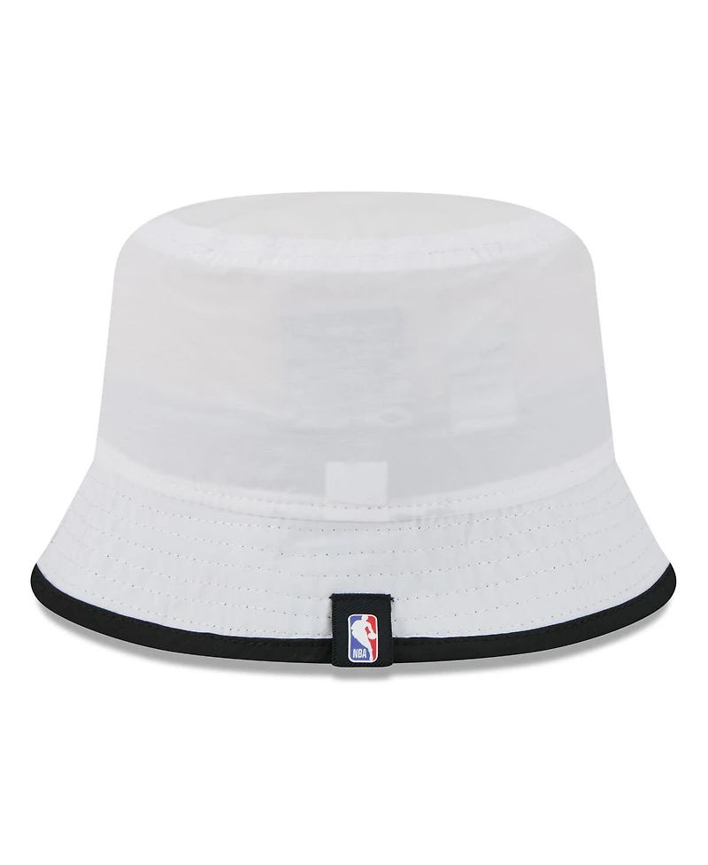 New Era Men's White/Black Chicago Bulls 2025 Nba Draft Nylon Bucket Hat