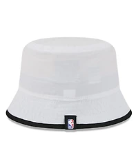 New Era Men's White/Black Chicago Bulls 2025 Nba Draft Nylon Bucket Hat