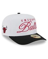 New Era Men's White/Black Chicago Bulls 2025 Nba Draft A-Frame 59FIFTY Fitted Hat