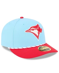 New Era Men's Light Blue/Red Toronto Blue Jays 2025 Canada Day Low Profile 59FIFTY Fitted Hat