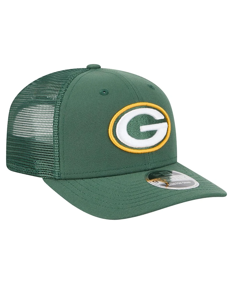 New Era Men's Green Green Bay Packers Team Collection 9SEVENTY Stretch-Snap Adjustable Hat