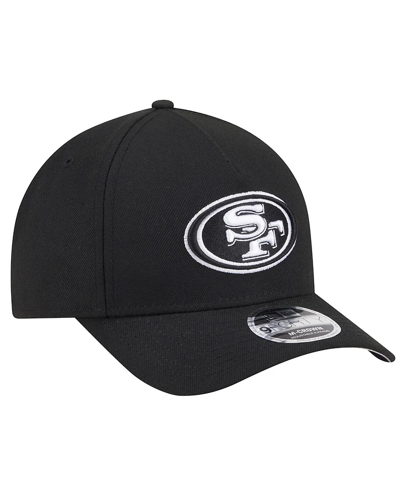 New Era Men's Black San Francisco 49ers Team Collection 9FORTY M-Crown A-Frame Adjustable Hat