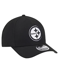 New Era Men's Black Pittsburgh Steelers Team Collection 9FORTY M-Crown A-Frame Adjustable Hat