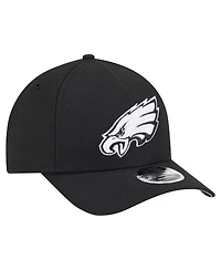 New Era Men's Black Philadelphia Eagles Team Collection 9FORTY M-Crown A-Frame Adjustable Hat