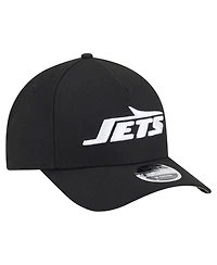 New Era Men's Black New York Jets Team Collection 9FORTY M-Crown A-Frame Adjustable Hat
