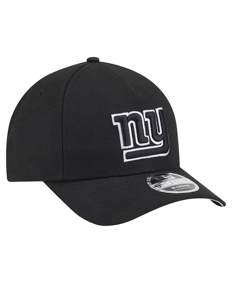 New Era Men's Black New York Giants Team Collection 9FORTY M-Crown A-Frame Adjustable Hat