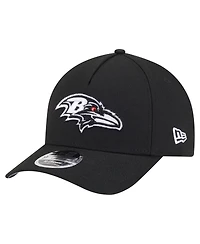 New Era Men's Black Baltimore Ravens Team Collection 9FORTY M-Crown A-Frame Adjustable Hat