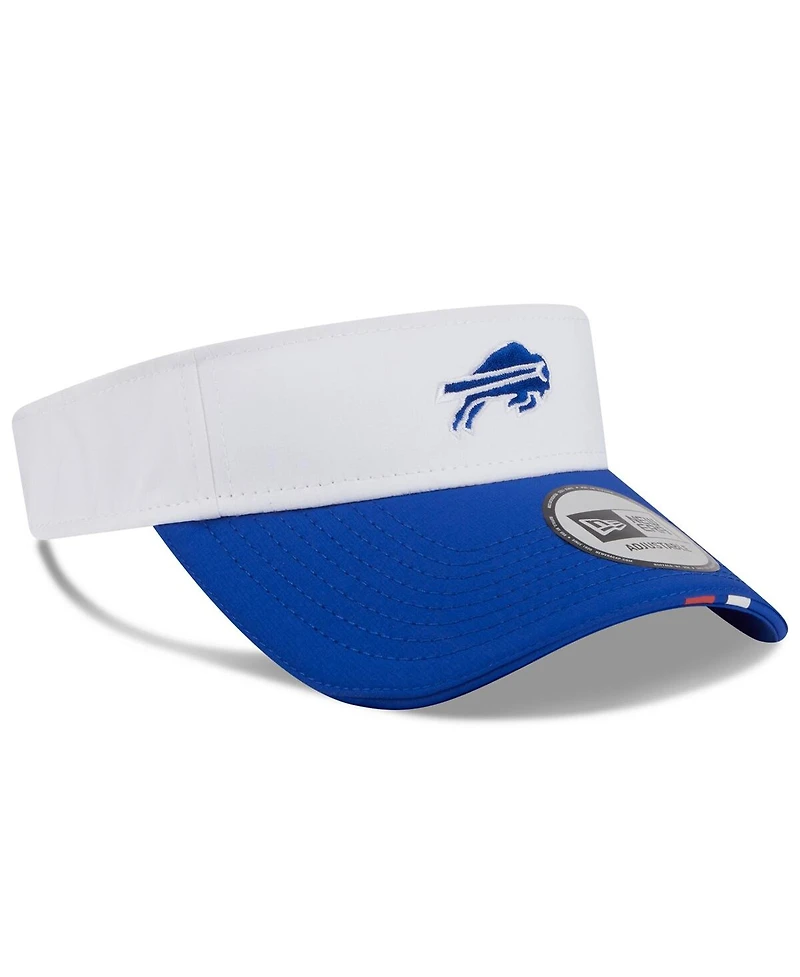 New Era Men's White/Royal Buffalo Bills 2025 Nfl Training Camp Adjustable Visor Hat