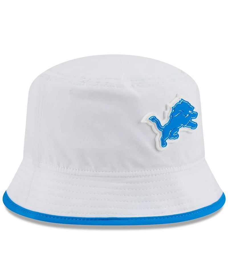 New Era Men's White Detroit Lions 2025 Nfl Training Camp Stretch Bucket Hat