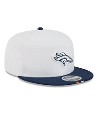 New Era Men's White/Navy Denver Broncos 2025 Nfl Training Camp Split Panel 9FIFTY Snapback Hat