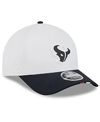 New Era Men's White/Navy Houston Texans 2025 Nfl Training Camp A-Frame 9FORTY Adjustable Hat