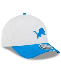 New Era Men's White/Blue Detroit Lions 2025 Nfl Training Camp A-Frame 9FORTY Adjustable Hat