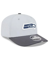 New Era Men's Gray/Graphite Seattle Seahawks 2025 Nfl Training Camp 9SEVENTY Adjustable Hat
