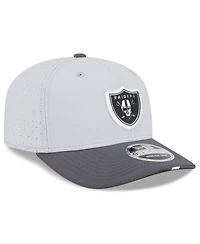 New Era Men's Gray/Graphite Las Vegas Raiders 2025 Nfl Training Camp 9SEVENTY Adjustable Hat
