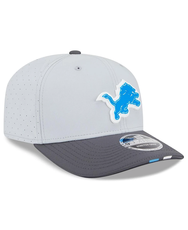 New Era Men's Gray/Graphite Detroit Lions 2025 Nfl Training Camp 9SEVENTY Adjustable Hat
