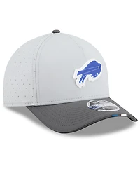 New Era Men's Gray/Graphite Buffalo Bills 2025 Nfl Training Camp A-Frame 9FORTY Adjustable Hat